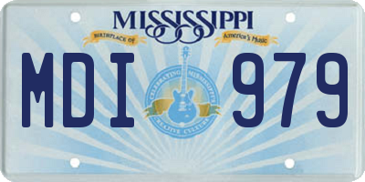 MS license plate MDI979