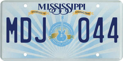 MS license plate MDJ044