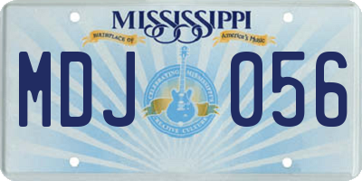 MS license plate MDJ056