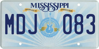 MS license plate MDJ083