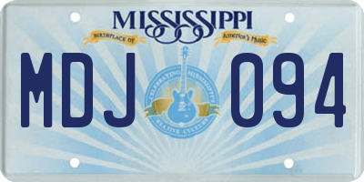 MS license plate MDJ094