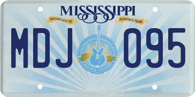 MS license plate MDJ095