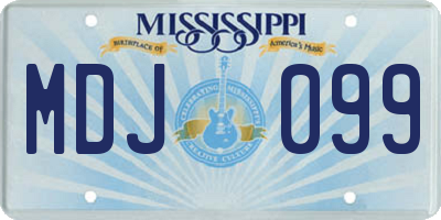 MS license plate MDJ099