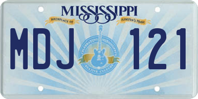 MS license plate MDJ121