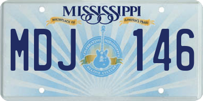 MS license plate MDJ146