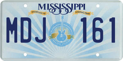 MS license plate MDJ161