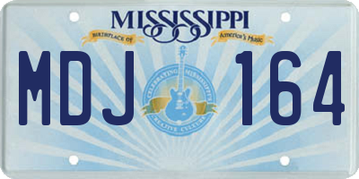 MS license plate MDJ164