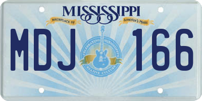 MS license plate MDJ166