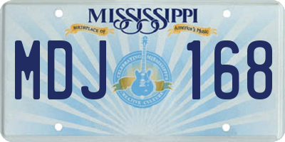 MS license plate MDJ168