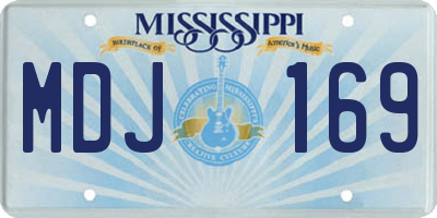 MS license plate MDJ169
