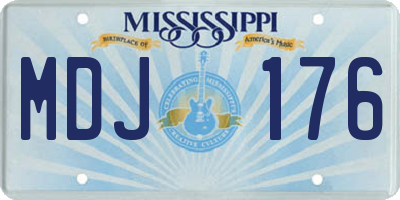 MS license plate MDJ176