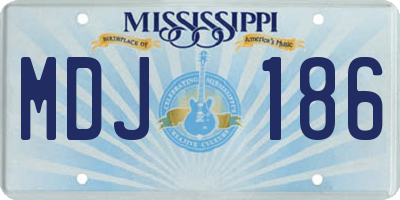 MS license plate MDJ186