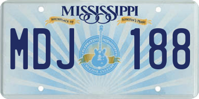 MS license plate MDJ188