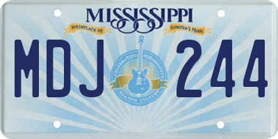 MS license plate MDJ244