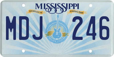 MS license plate MDJ246