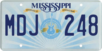 MS license plate MDJ248