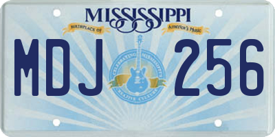 MS license plate MDJ256