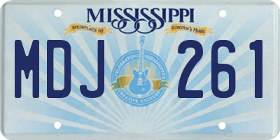 MS license plate MDJ261