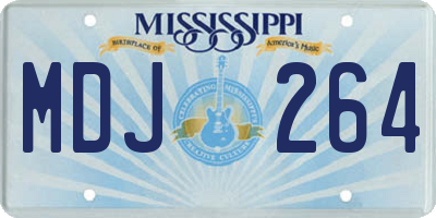 MS license plate MDJ264