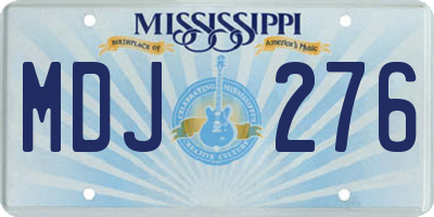 MS license plate MDJ276