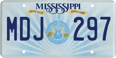 MS license plate MDJ297