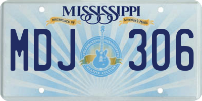 MS license plate MDJ306