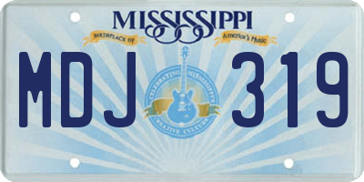 MS license plate MDJ319
