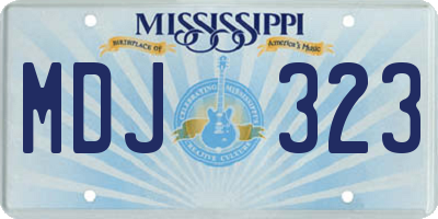 MS license plate MDJ323