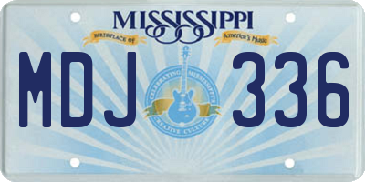 MS license plate MDJ336