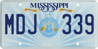 MS license plate MDJ339