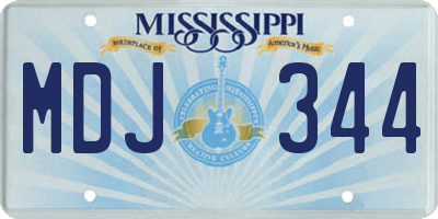 MS license plate MDJ344