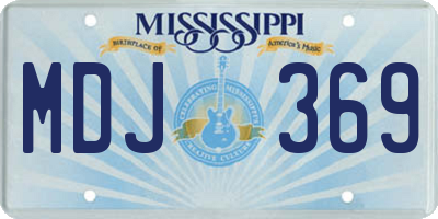 MS license plate MDJ369