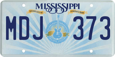 MS license plate MDJ373