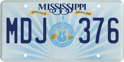 MS license plate MDJ376
