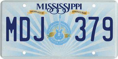 MS license plate MDJ379