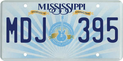 MS license plate MDJ395