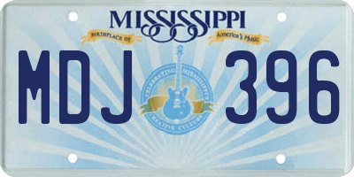 MS license plate MDJ396