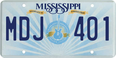 MS license plate MDJ401
