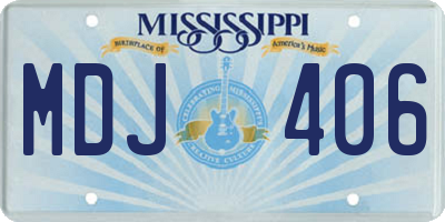 MS license plate MDJ406