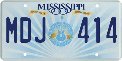 MS license plate MDJ414