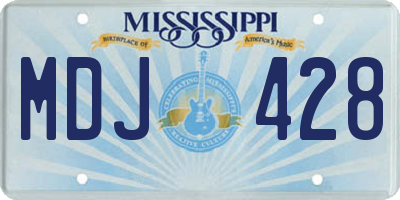 MS license plate MDJ428