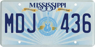 MS license plate MDJ436