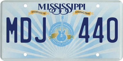 MS license plate MDJ440