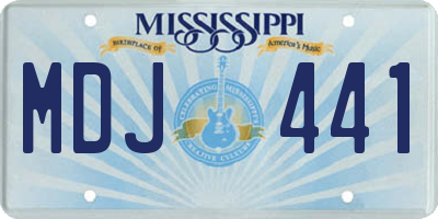 MS license plate MDJ441