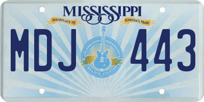 MS license plate MDJ443