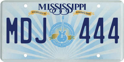 MS license plate MDJ444