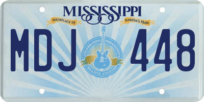 MS license plate MDJ448