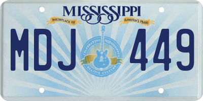 MS license plate MDJ449