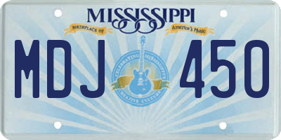MS license plate MDJ450