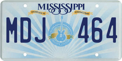 MS license plate MDJ464